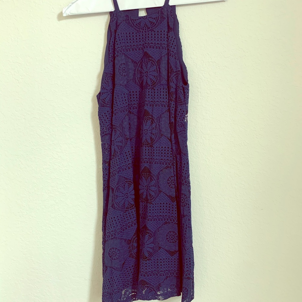 Francescas Navy Lace Cocktail Dress